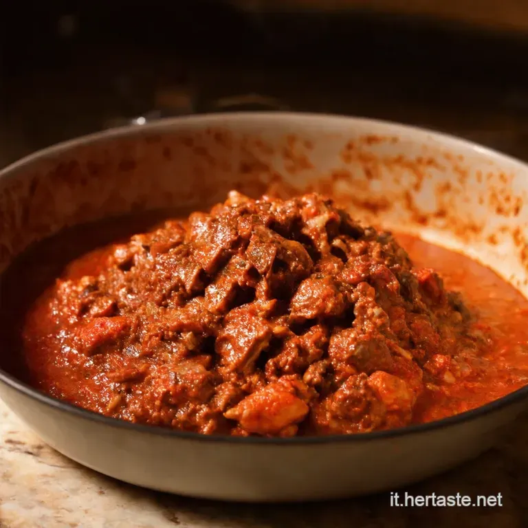 Rag&ugrave; Di Carne Classico Della Nonna Con Un Tocco Del Chef presentation