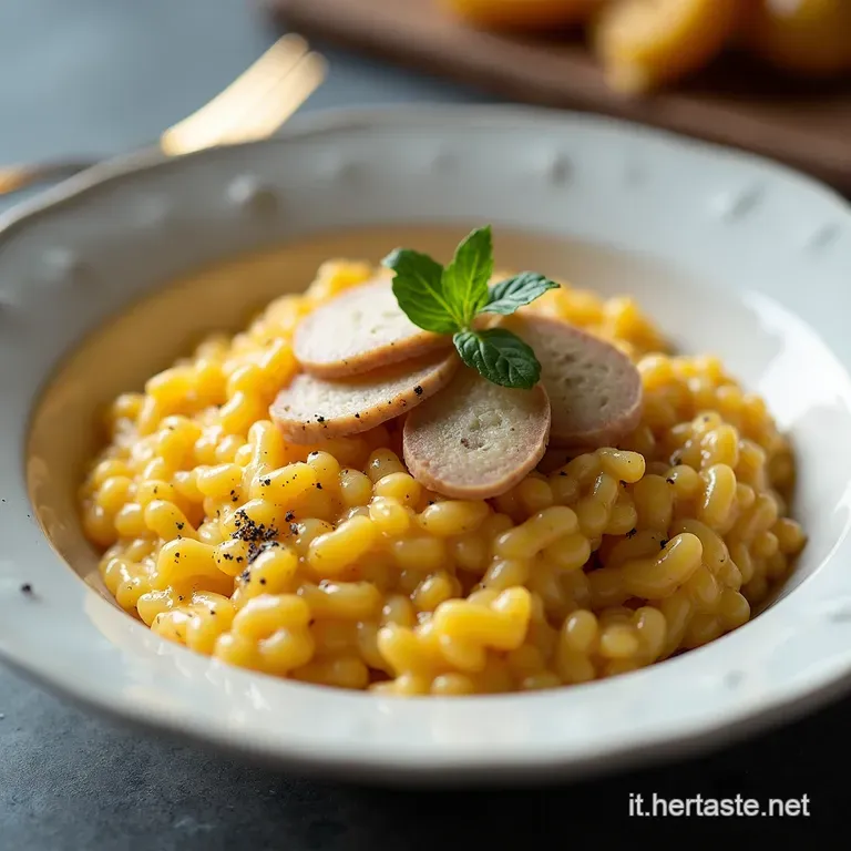 Il Velluto dInverno Risotto ai Porri Cremoso con Sfizio di Parmigiano Stagionato