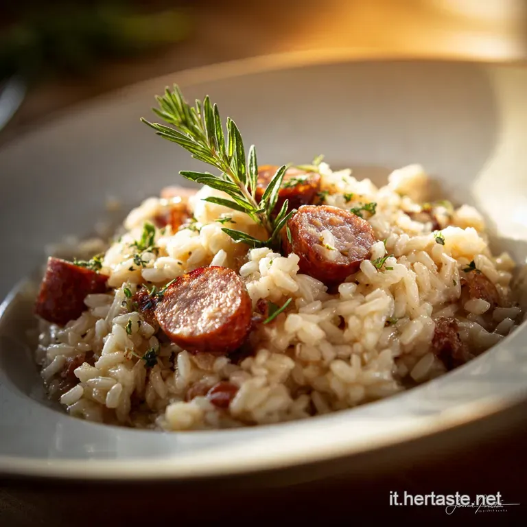 Risotto Alla Salsiccia E Vino Rosso La Ricetta Cremosa Che Sa Di Casa presentation