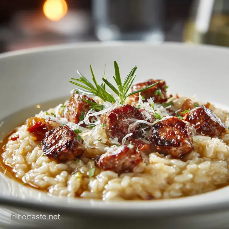 Risotto alla salsiccia e vino rosso la ricetta cremosa che sa di casa