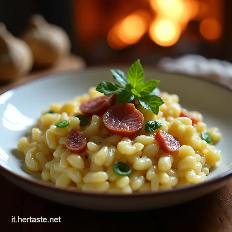 Risotto Cremoso Con Radicchio Di Treviso E Speck Croccante presentation