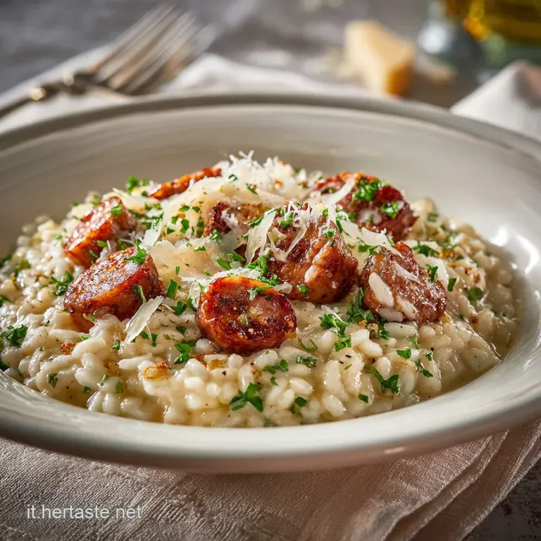 Risotto cremoso con salsiccia La ricetta del cuore con mantecatura stellata