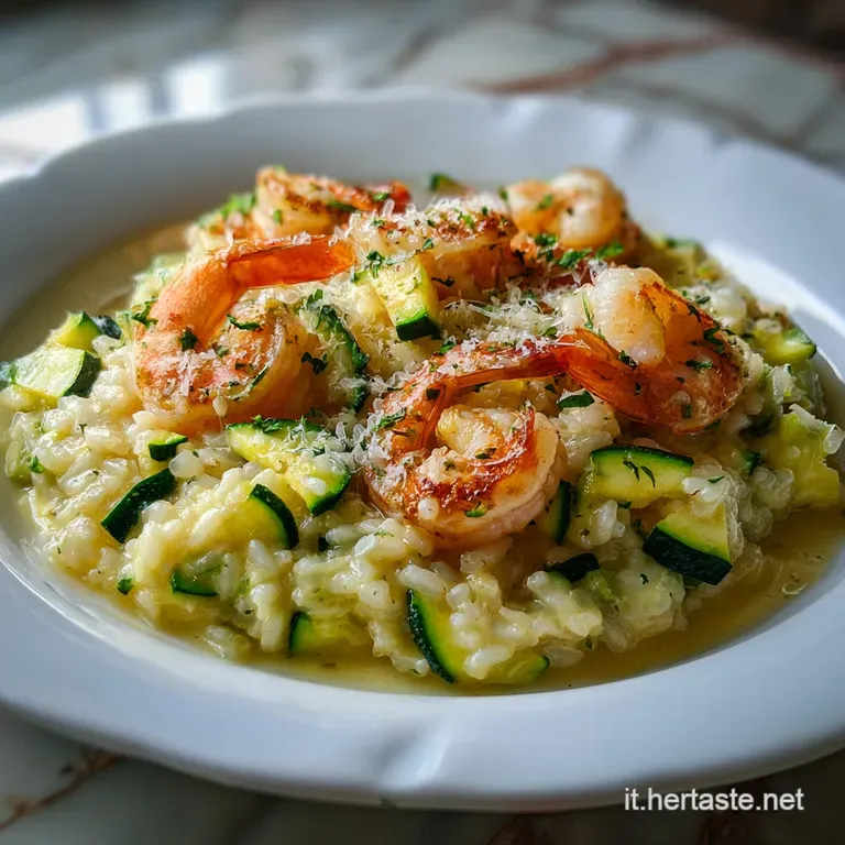 Risotto Gamberi e Zucchine Estivo