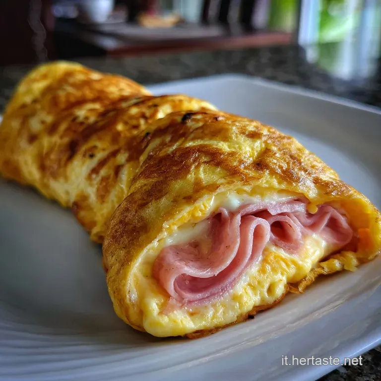 Rotolo Frittata Scamorza Mortadella: Cuore Cremoso presentation