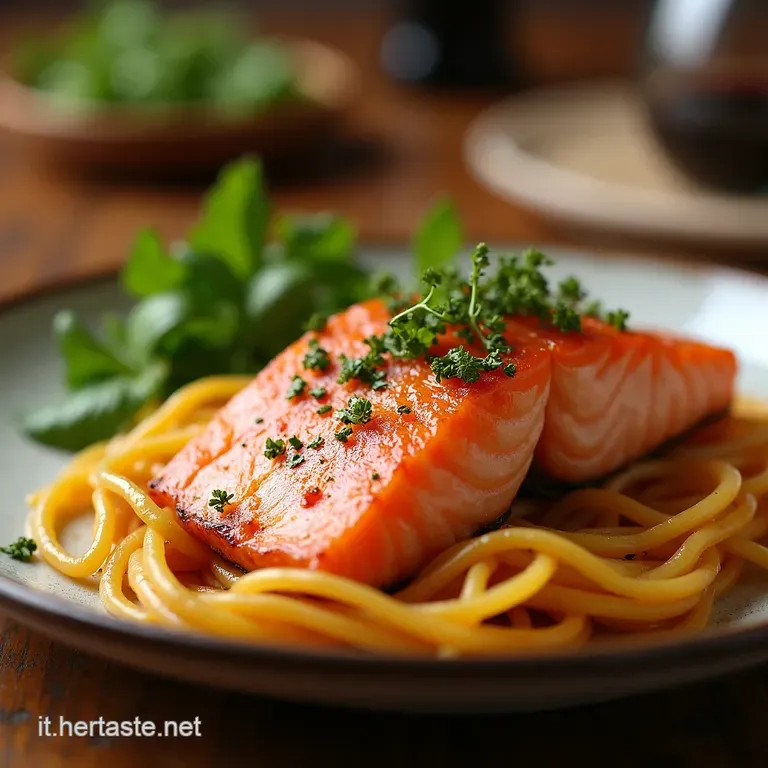 Salmone Croccante Al Limone in Friggitrice Ad Aria presentation