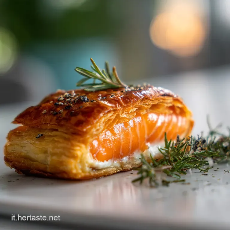 Salmone in Crosta di Sfoglia con Spinaci