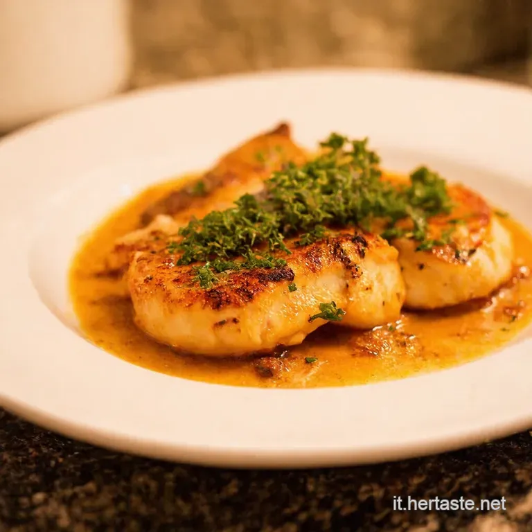 Scaloppine Di Pollo Saporite Al Limone E Capperi presentation