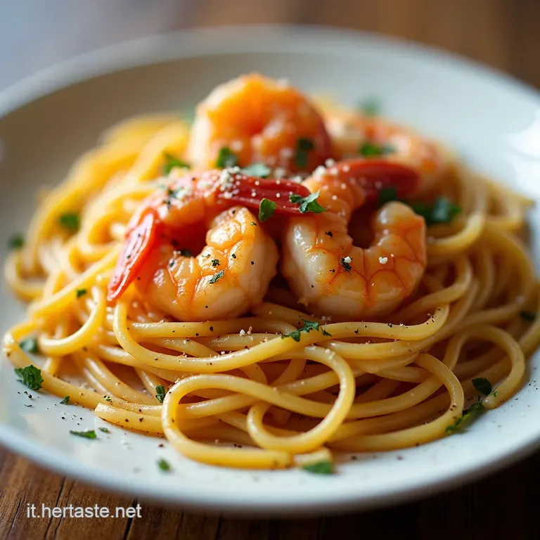 Spaghetti Profumati La Pasta ai Gamberi Veloce con un Soffio di Limone e Prezzemolo
