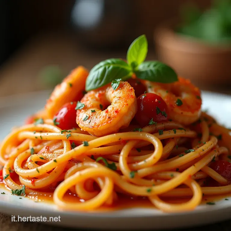 Spaghetti Oro E Rosso La Ricetta Perfetta Per Gamberoni Succulenti E Un Sugo Leggero presentation