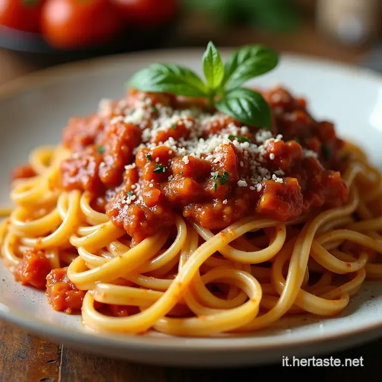 Tagliatelle Al Rag&ugrave; Bolognese presentation