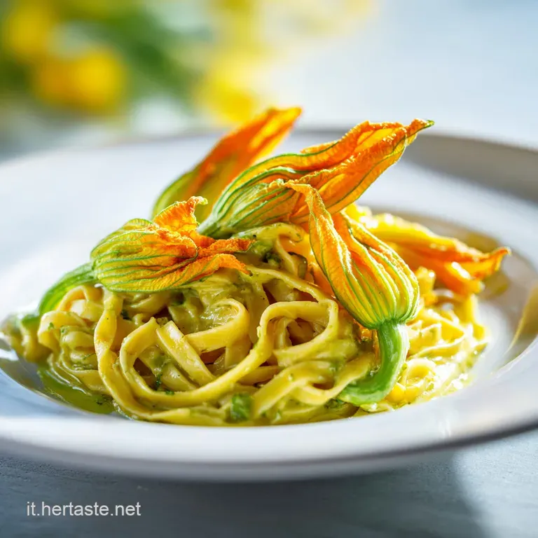 Tagliatelle Fiori di Zucca: Ricetta Vellutata