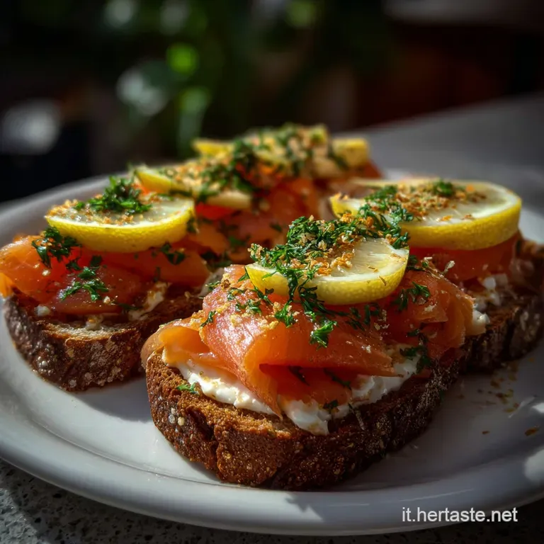 Ricetta Tartine Salmone Affumicato Sfiziose al Limone