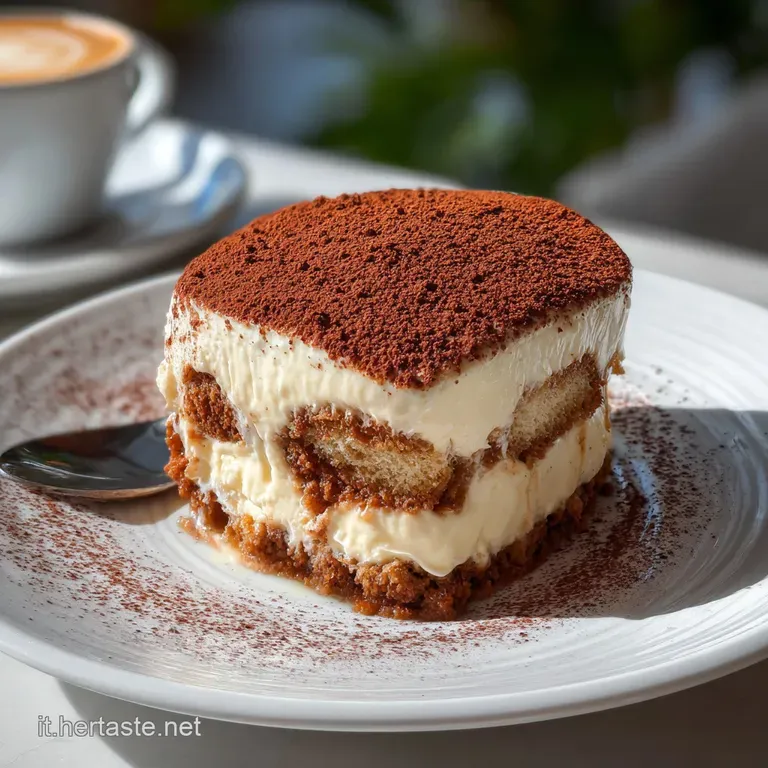 Elegant tiramisu served in a stemmed glass, highlighting airy layers of cream, rich coffee hues, and a delicate cocoa powd...