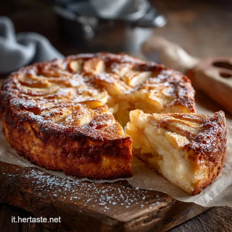 Torta Di Mele Della Nonna Sofficissima Umida E Con Cuore Cremoso presentation