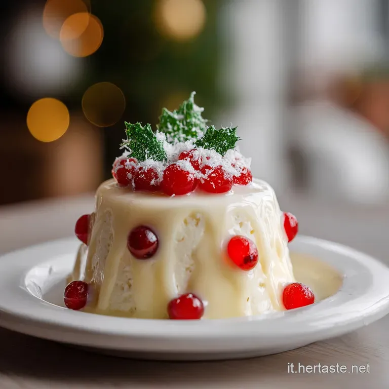 A slice of creamy Italian holiday cake, revealing layers of soft pastry and rich custard.