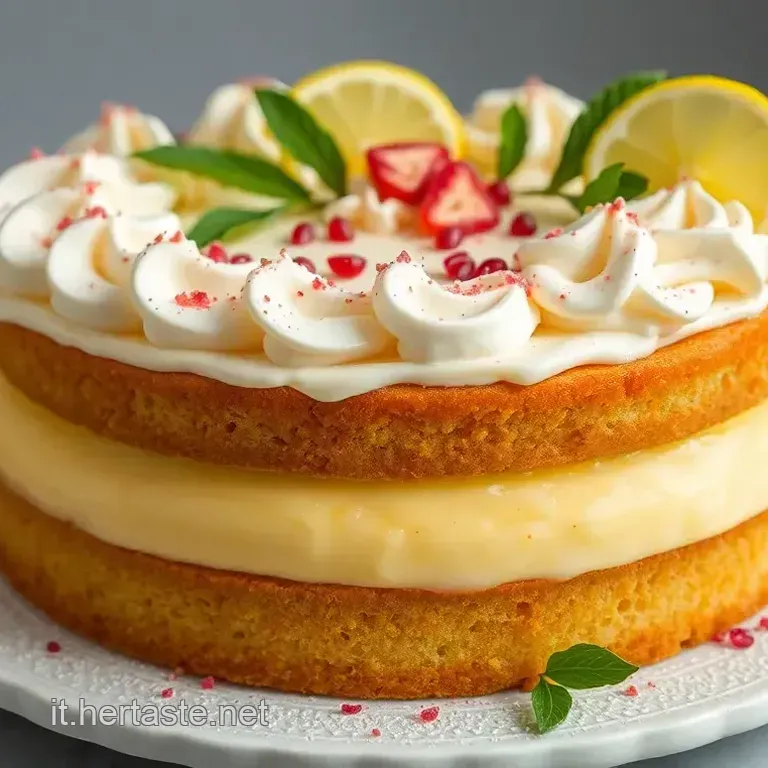 Torta Mimosa con Crema Chantilly al Limone e Frutti di Bosco