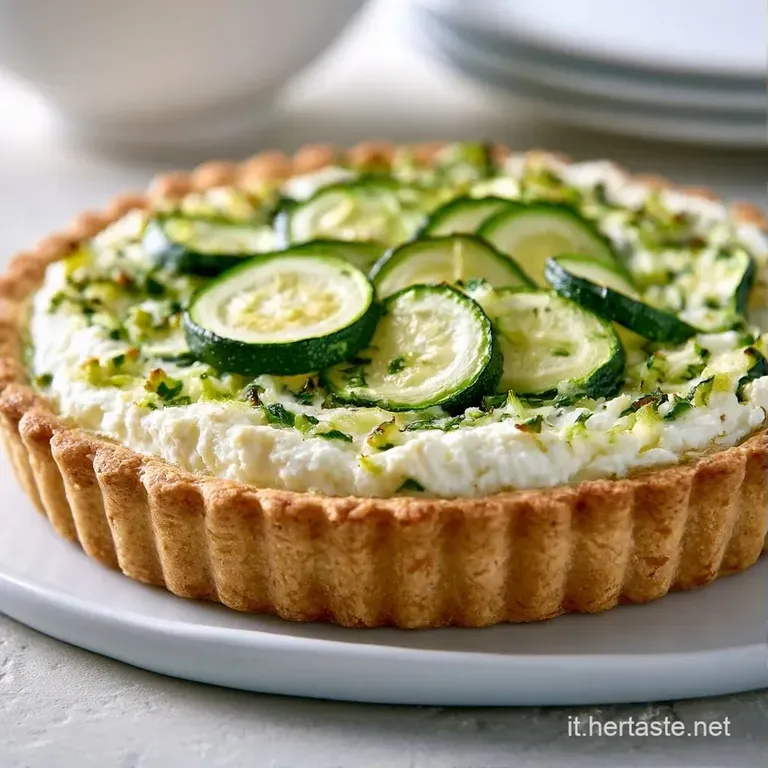 Tortino soffice su piatto bianco, decorato con un filo d'olio lucido, erbe aromatiche verdi e una spolverata di pepe.
