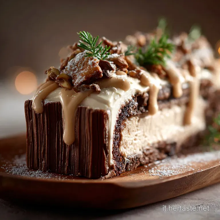 Torta Tronco albero di Natale: Il Capolavoro di Cioccolato Fondente