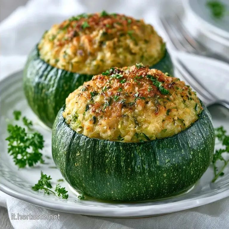Zucchine Tonde Ripiene Riso con Riso Arborio