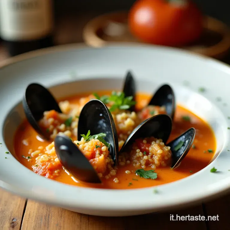 Zuppa Di Cozze Alla Napoletana presentation