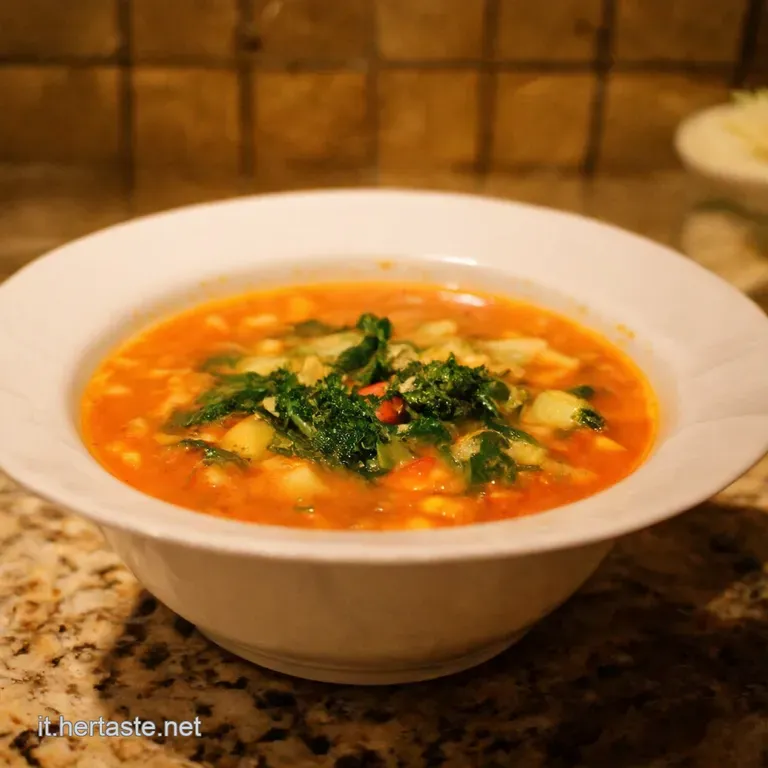 Zuppa Di Verdure Miste Un Abbraccio in Un Piatto presentation